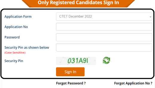CTET Online Correction form