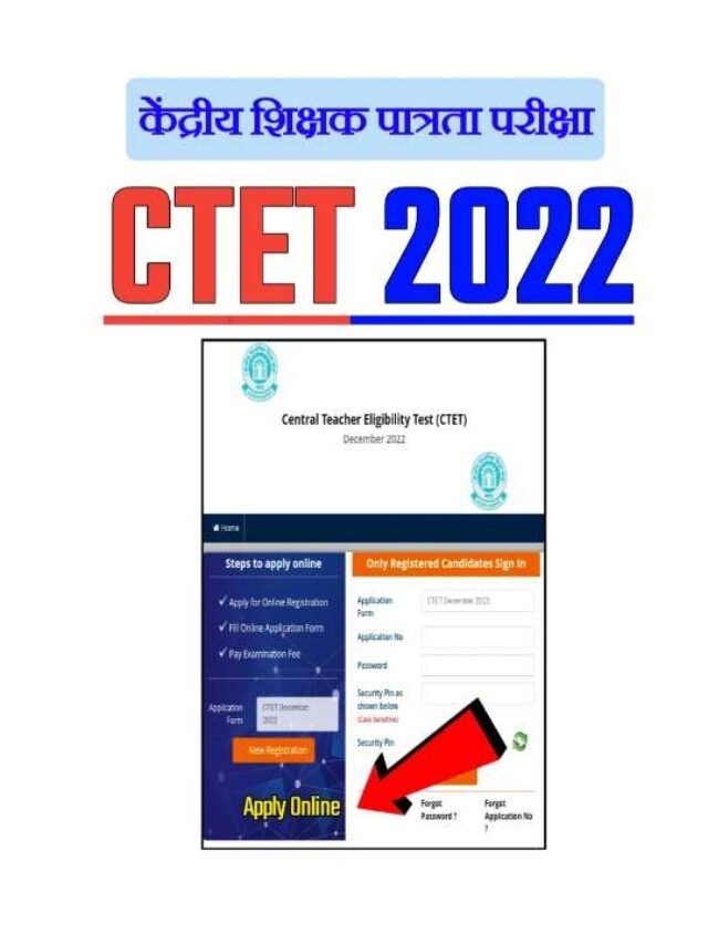 CTET Online Apply Registration All Steps: केंद्रीय शिक्षक पात्रता परीक्षा आवेदन करें