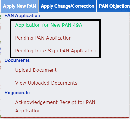 Pan Card Online Registration