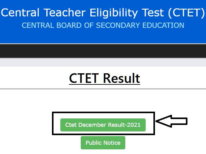CTET Result CBSE Update