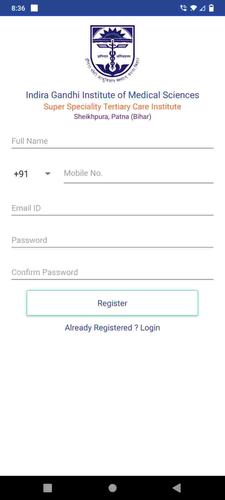 IGIMS OPD New registration