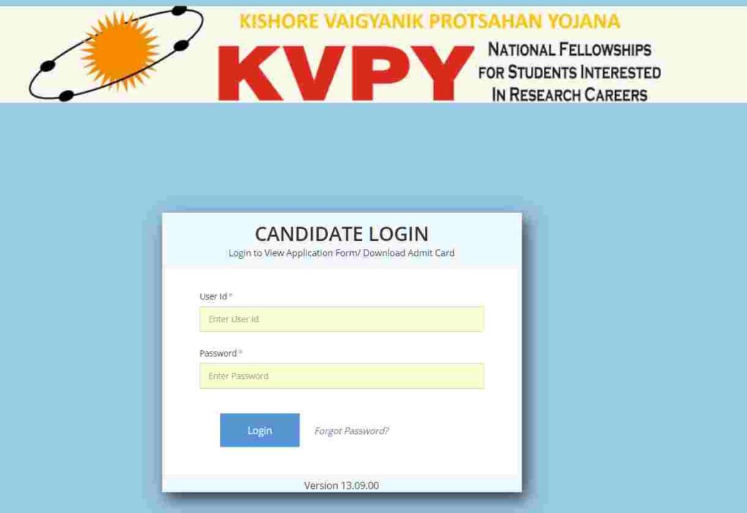 KVPY Online Form