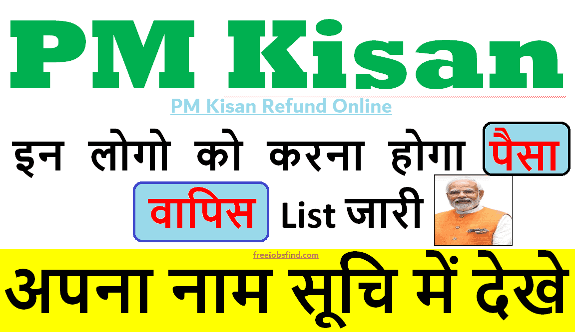 PM Kisan Refund Online