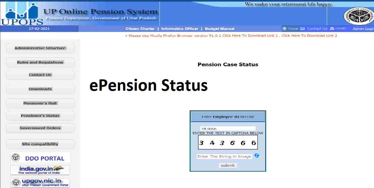 UP Pension New Website