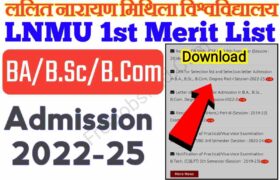 LNMU 1st Merit List Download BA B.Sc B.Com Admission